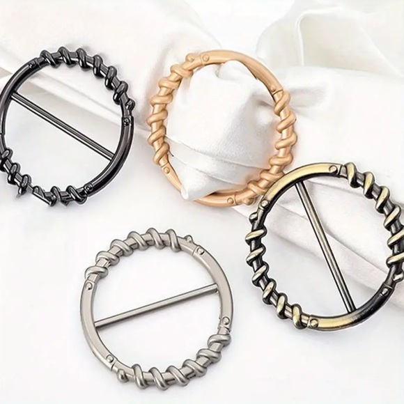 51Twenty Accessories - CRAIG GREY TONE SCARF RING CLOTHING ACCESSORIES